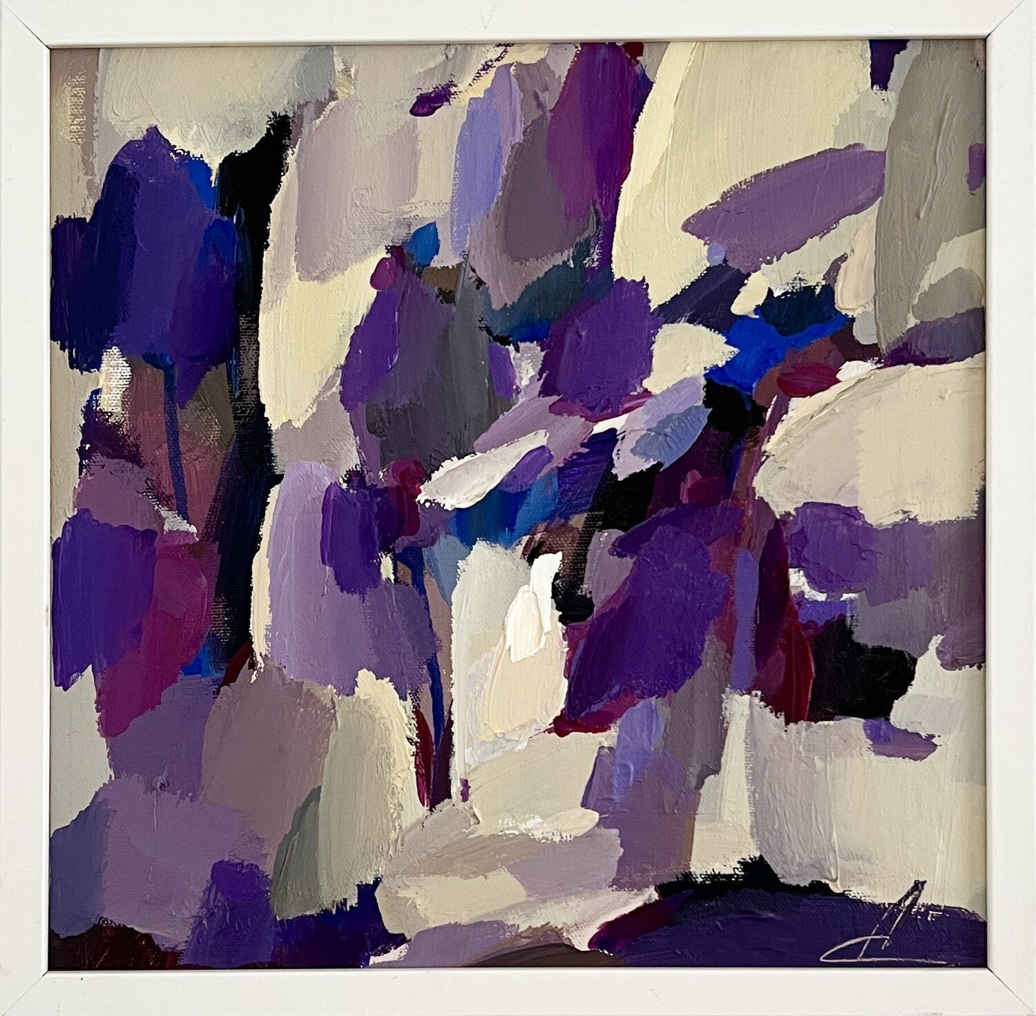 VIOLET 2/abstract acrylic painting Ana Saut Original painting for sale