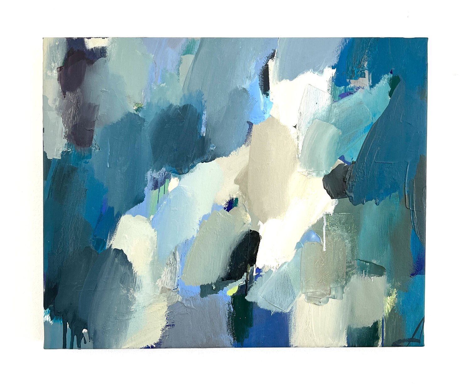 IMAGINATION/Blue abstract oil painting Ana Saut Original painting for sale