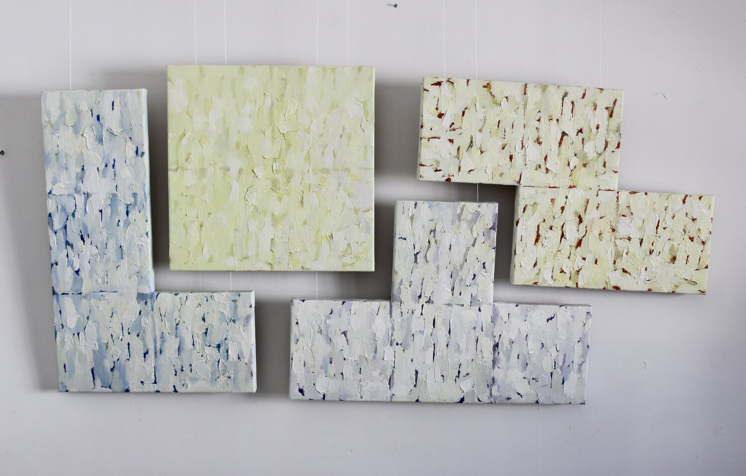 MODULAR MEMORY /Quadriptych. Abstract oil paintings Ana Saut Original painting for sale