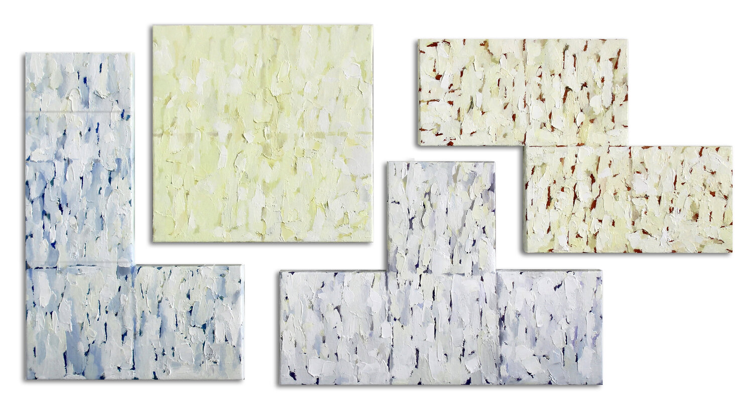 MODULAR MEMORY /Quadriptych. Abstract oil paintings Ana Saut Original painting for sale