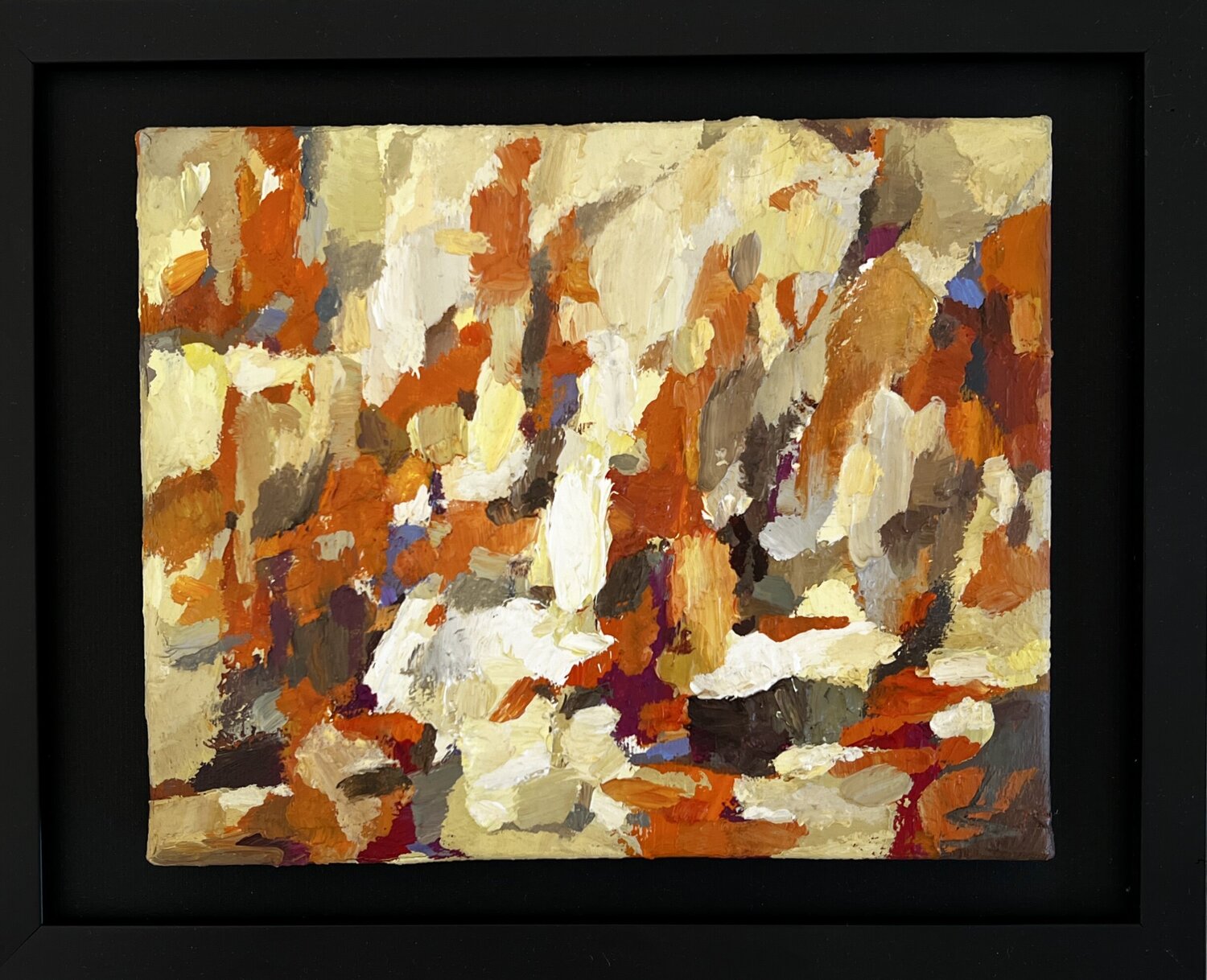 GLARE / Orange abstract oil painting Ana Saut Original painting for sale