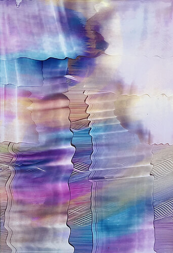 Liquid Lights in Landscapes #8 by Katrin Mates, Painting for Sale on Select