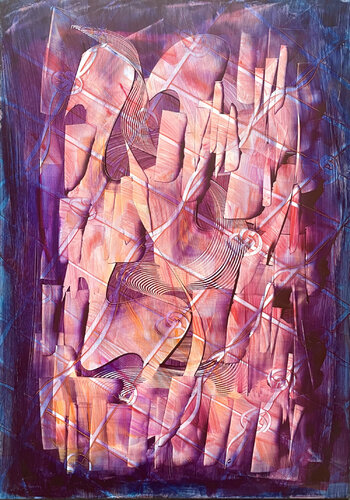 POLIS II by Katrin Mates, Painting for Sale on Select