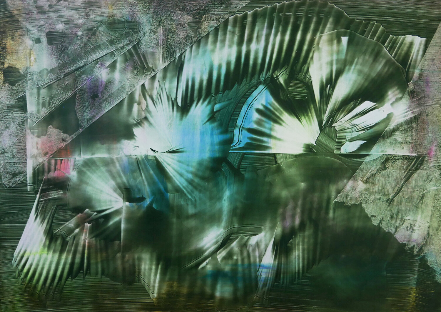 Primal Green #1 Katrin Mates Original painting for sale