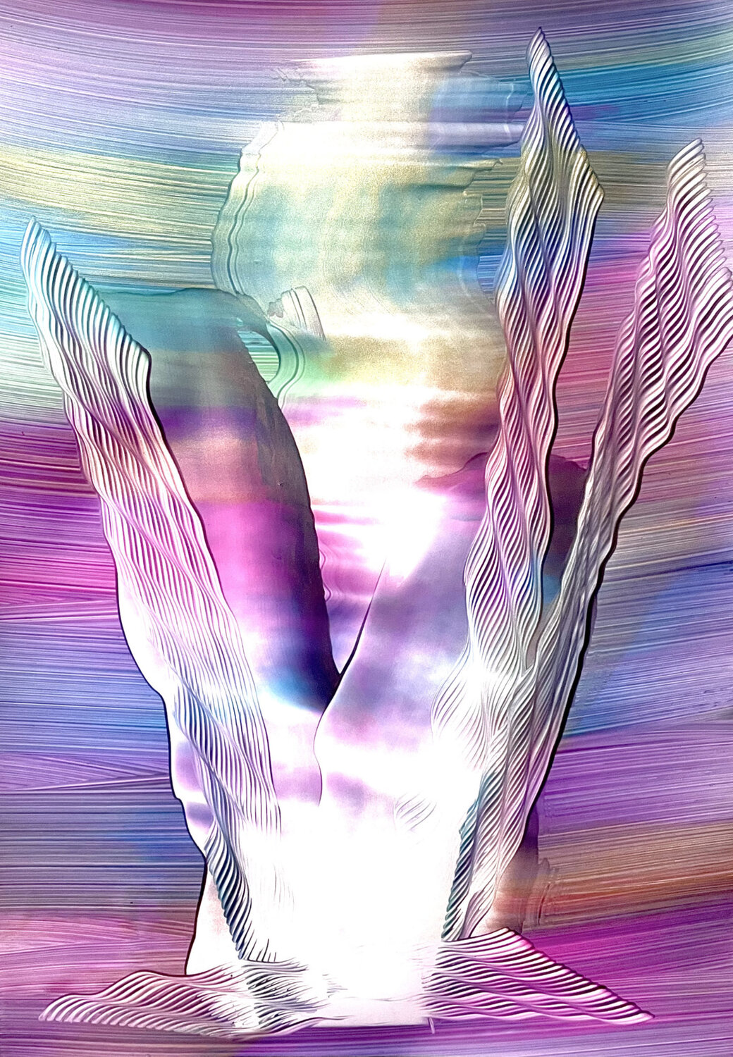 Liquid Lights in Landscapes #5 Katrin Mates Original painting for sale