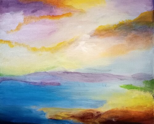 Behind the horizon by Danijela Kostic -The Power of the Mind Art, Painting for Sale on Select