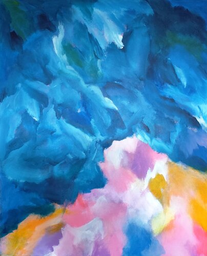 Blue Velvet by Danijela Kostic -The Power of the Mind Art, Painting for Sale on Select