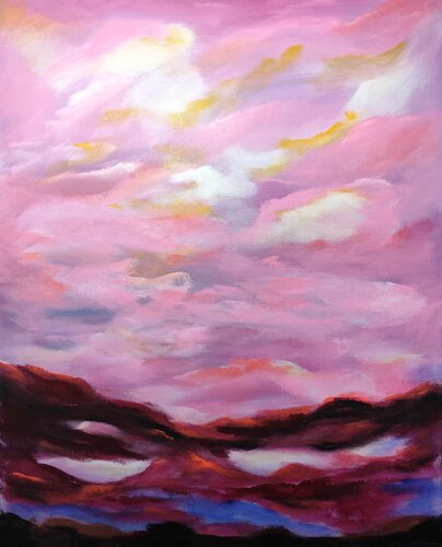 Rosy Horizon by Danijela Kostic -The Power of the Mind Art, Painting for Sale on Select