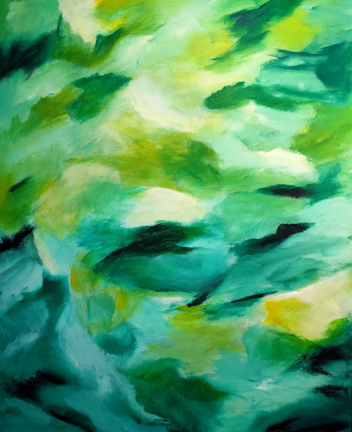 Emerald Sanctuary Danijela Kostic -The Power of the Mind Art Original painting for sale