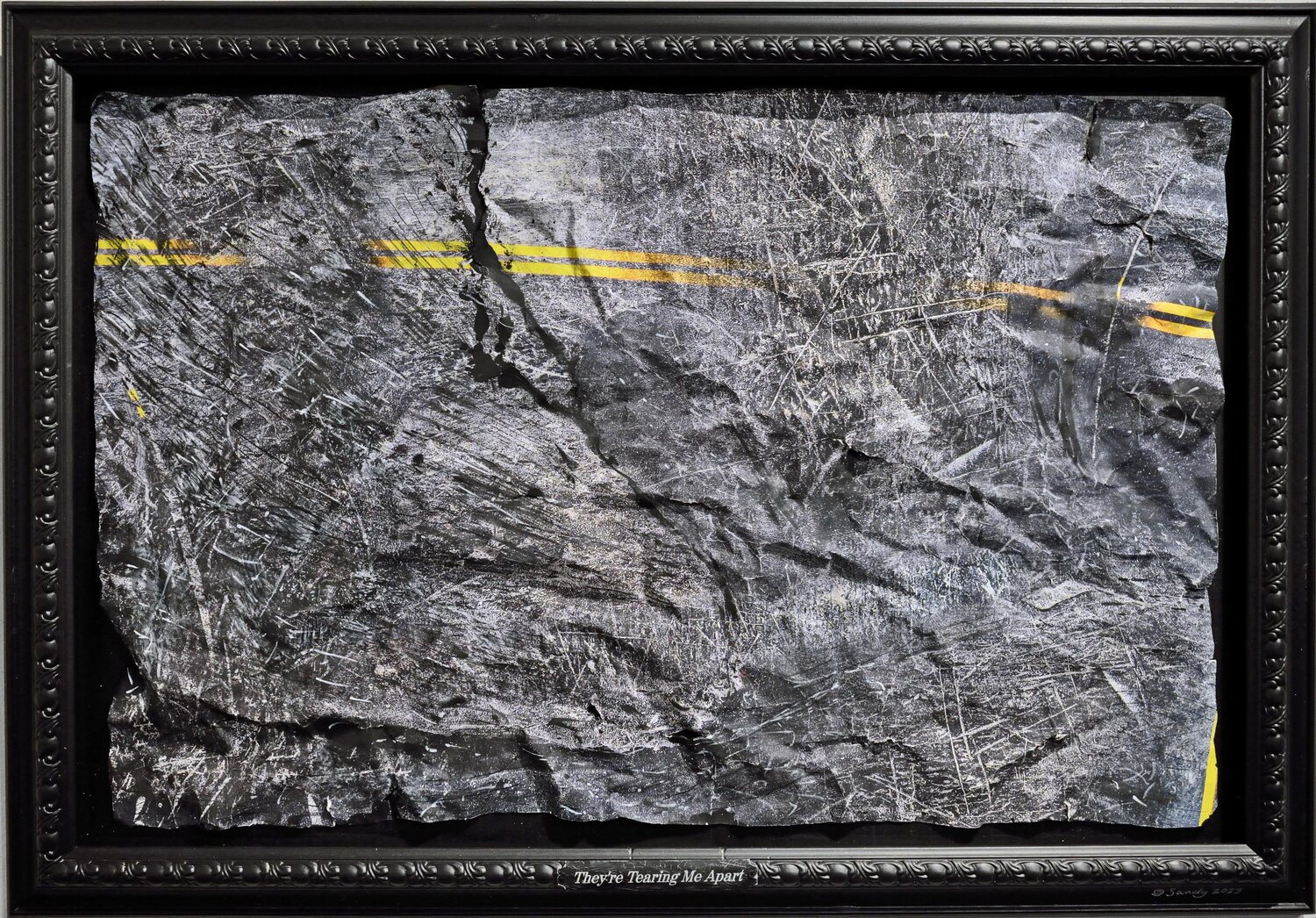 The Accident [They're Tearing Me Apart] Sandy Sanders Original painting for sale