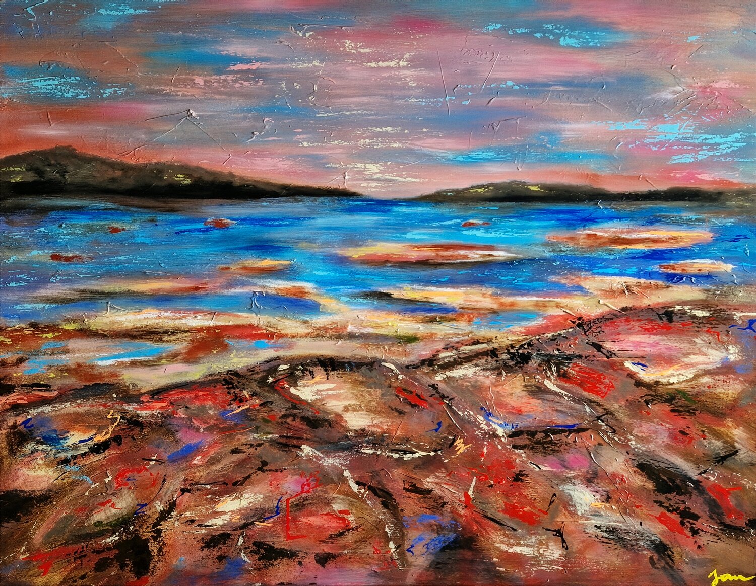 The Quiet Between Fires Klaudia Sonas Original painting for sale
