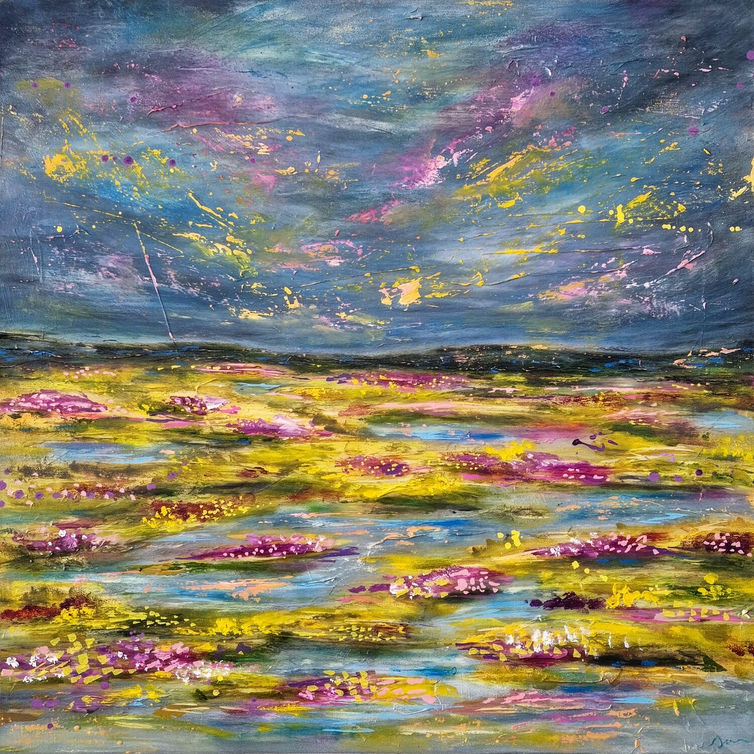 A Field that Chose Joy Klaudia Sonas Original painting for sale