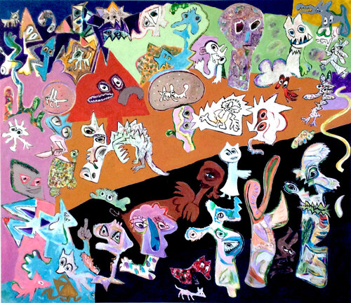 Incompréhension totale confirmée I by Ralf Altrieth, Painting for Sale on Select