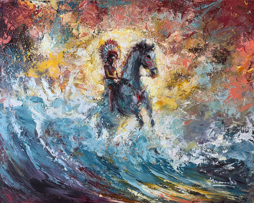 Stay Open to the Sun by Fabio Marinho, Painting for Sale on Select