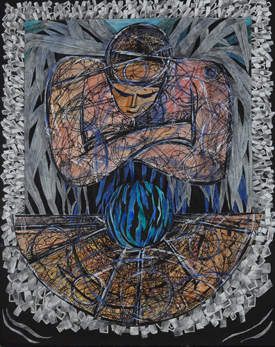 Guardian for a Blue Planet by Jeri Griffith, Painting for Sale on Select