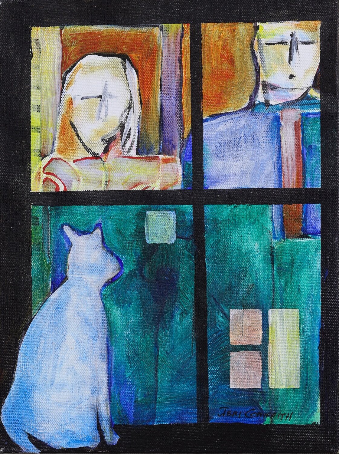 Married Couple Jeri Griffith Original painting for sale