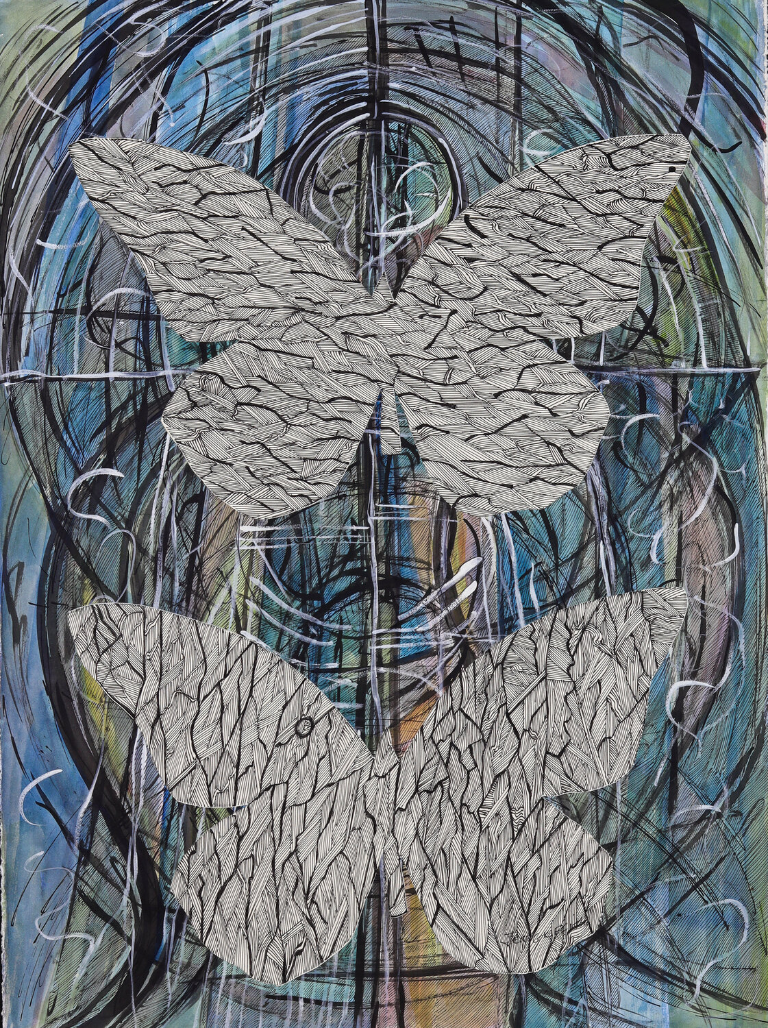 Winged Beings Jeri Griffith Original painting for sale