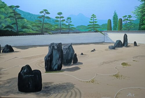 Jardin Zen by Mikel Richard, Painting for Sale on Select