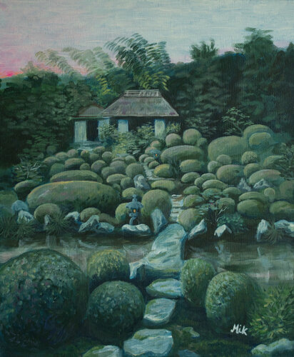 Jardin Japonais 4 by Mikel Richard, Painting for Sale on Select