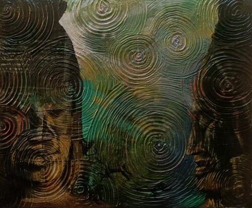 Les Géants d'Angkor by Mikel Richard, Painting for Sale on Select