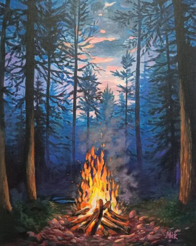 Campement by Mikel Richard, Painting for Sale on Select