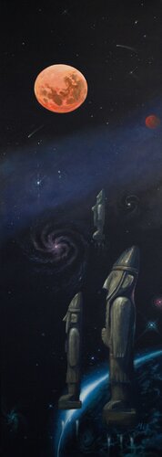 Les protecteurs by Mikel Richard, Painting for Sale on Select