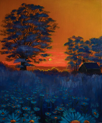 Fin de soirée by Mikel Richard, Painting for Sale on Select