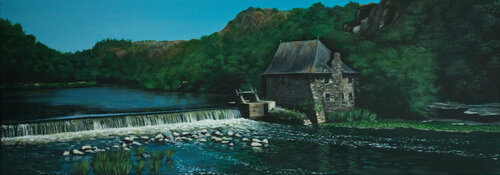 Le moulin du Boël by Mikel Richard, Painting for Sale on Select