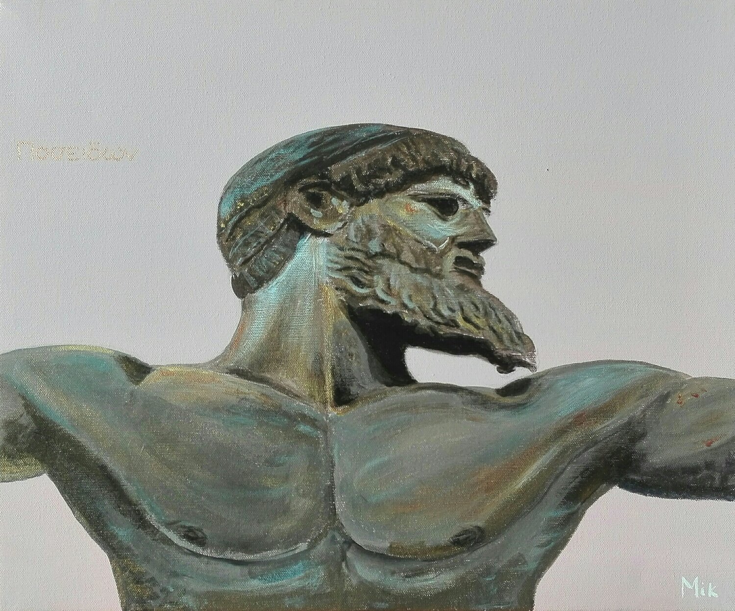 Poséidon Mikel Richard Original painting for sale