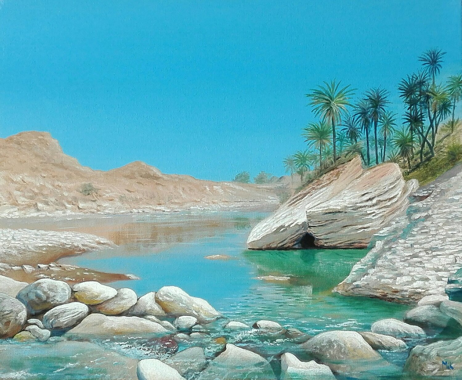 Comme la source Mikel Richard Original painting for sale
