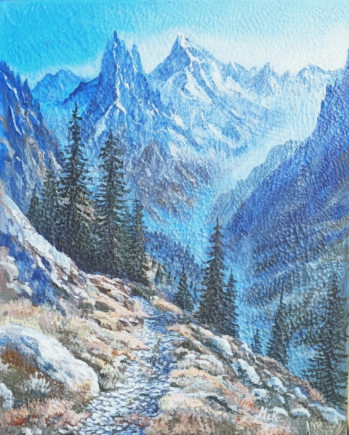 Randonnée Mikel Richard Original painting for sale