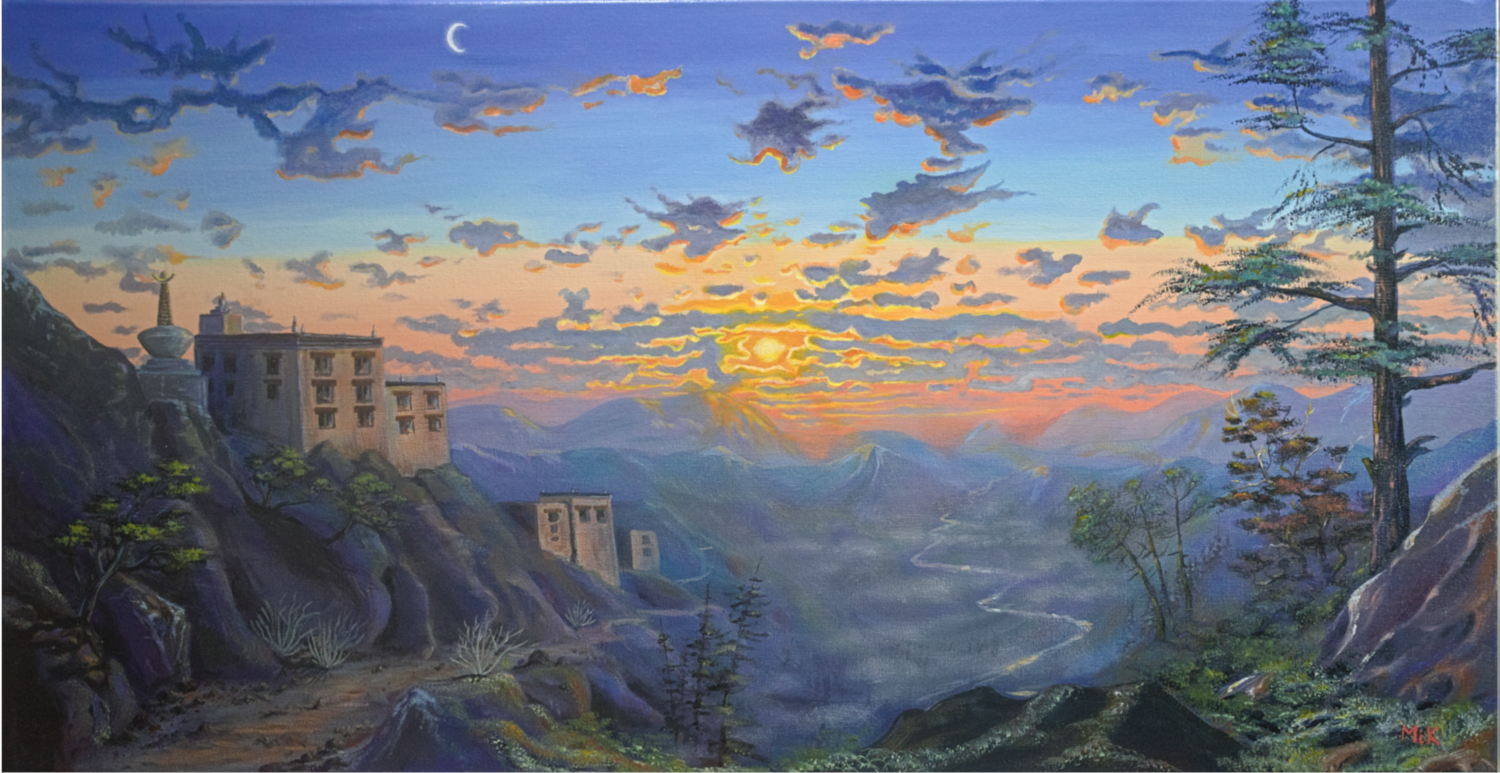 Vallée du Tibet Mikel Richard Original painting for sale
