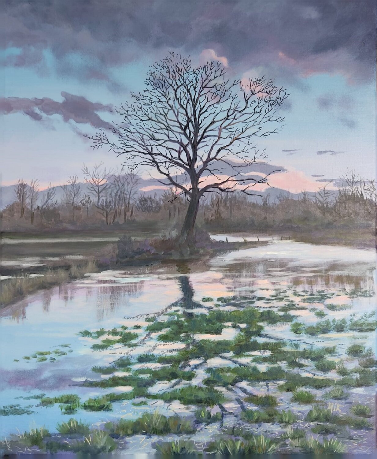 La rivière déborde Mikel Richard Original painting for sale
