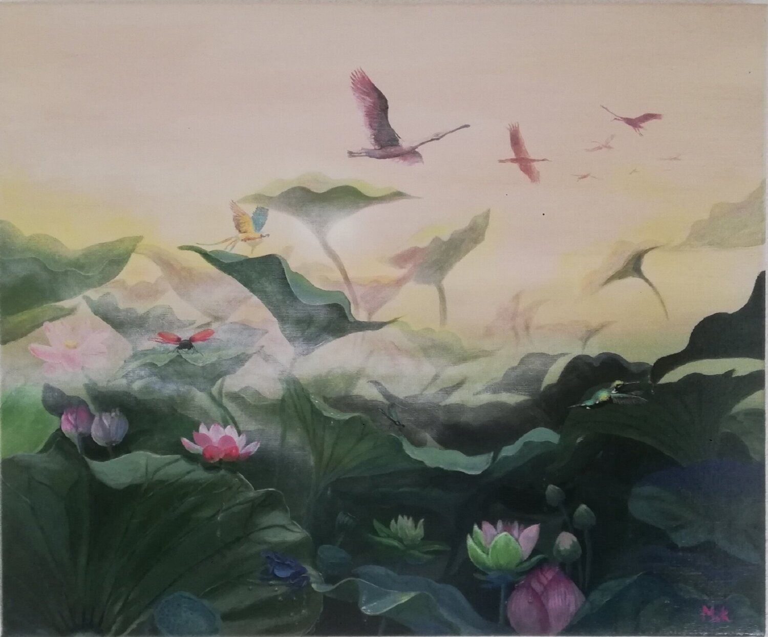 Envolée Mikel Richard Original painting for sale