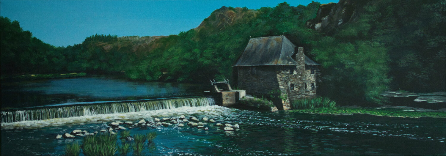 Le moulin du Boël Mikel Richard Original painting for sale