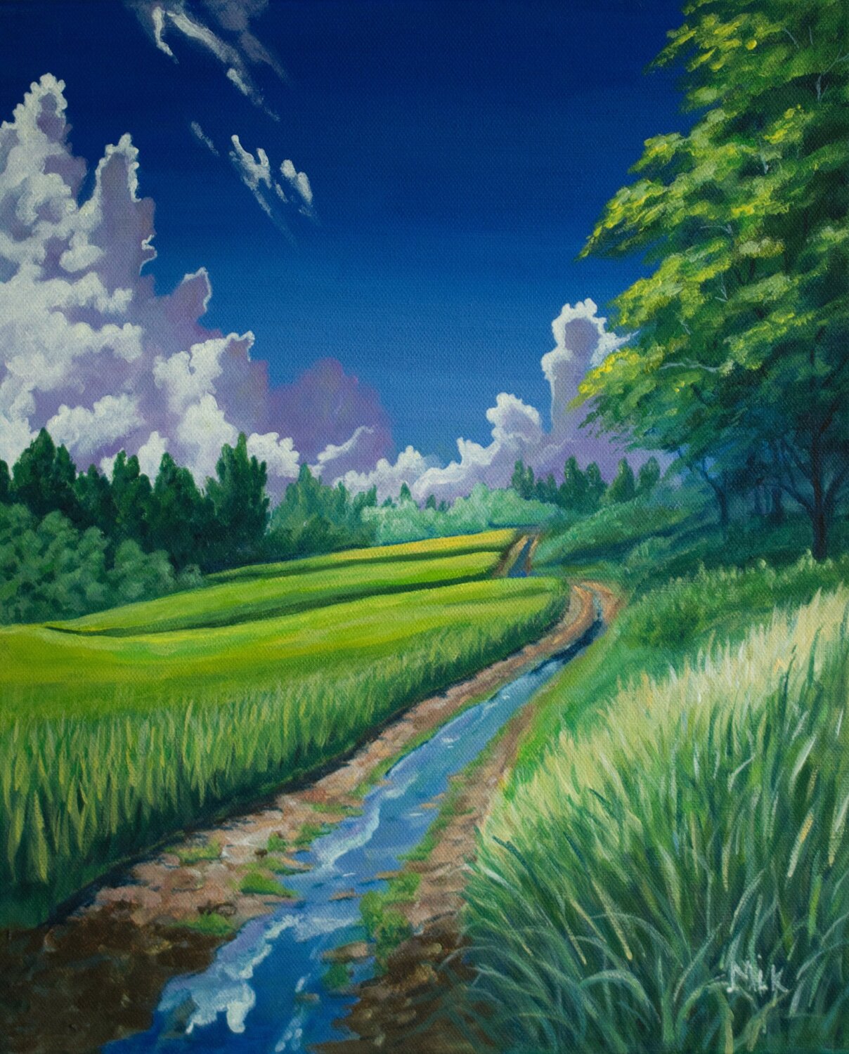 Mois de mai Mikel Richard Original painting for sale