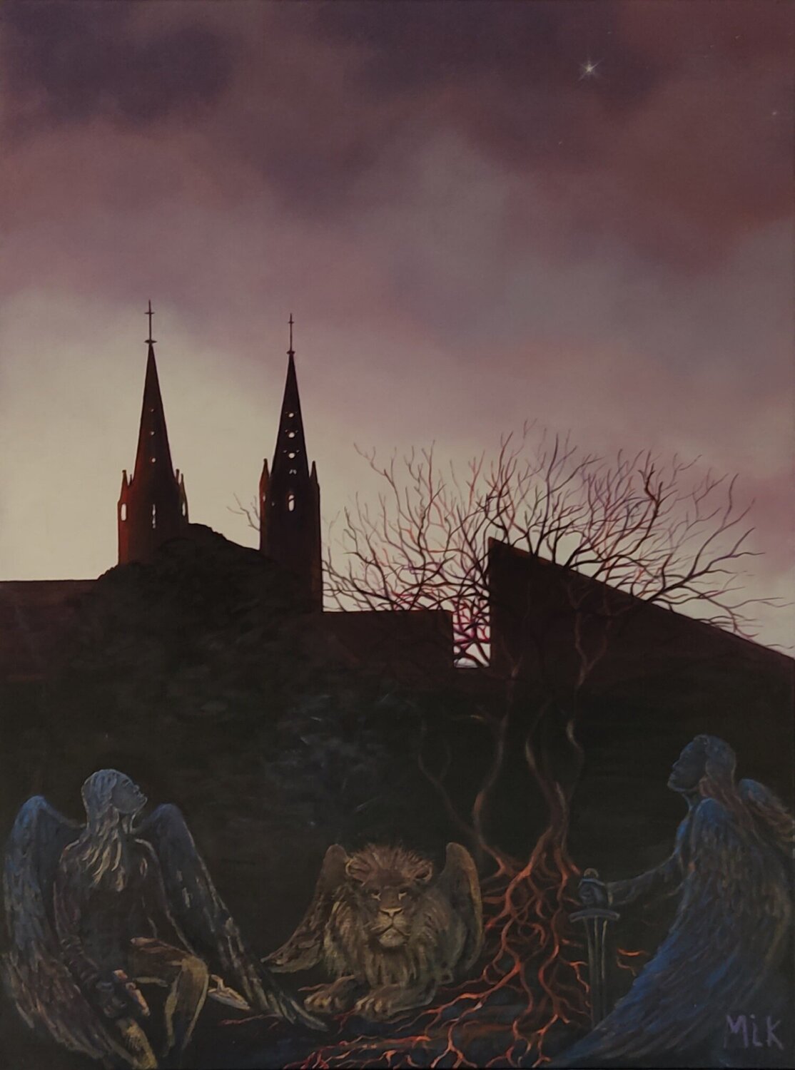Saint-Pol-de-Léon Mikel Richard Original painting for sale