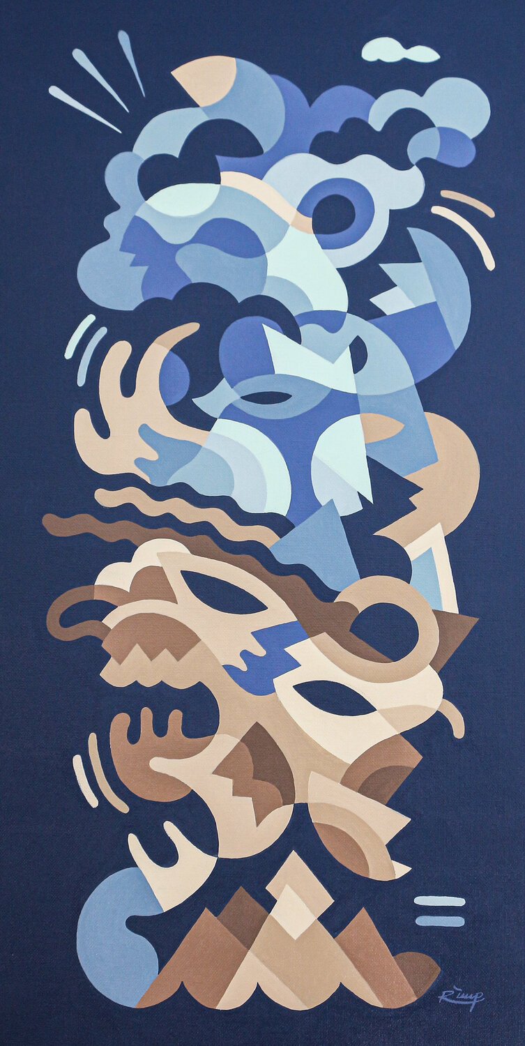 Totem Terre - Air Rimp Original painting for sale