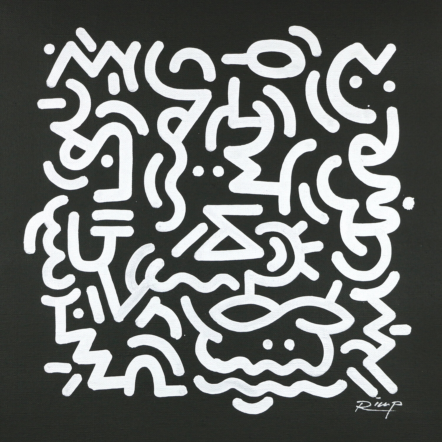 Silver Lines Rimp Original painting for sale
