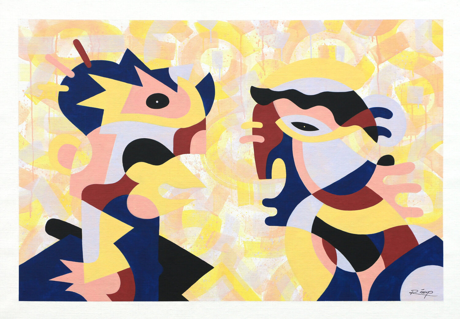 Les Amoureux Rimp Original painting for sale