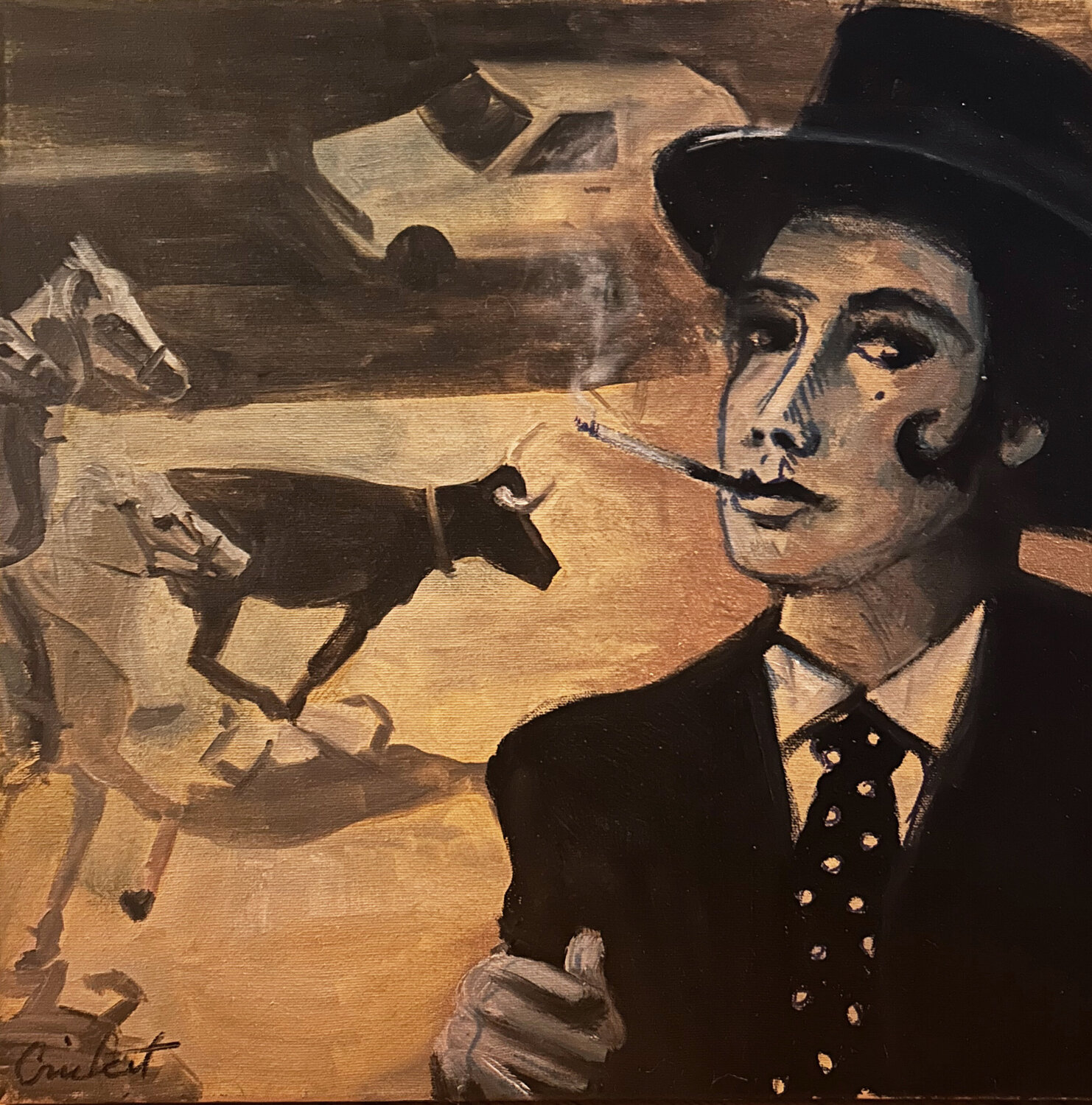 Cabaret Cricket Original painting for sale