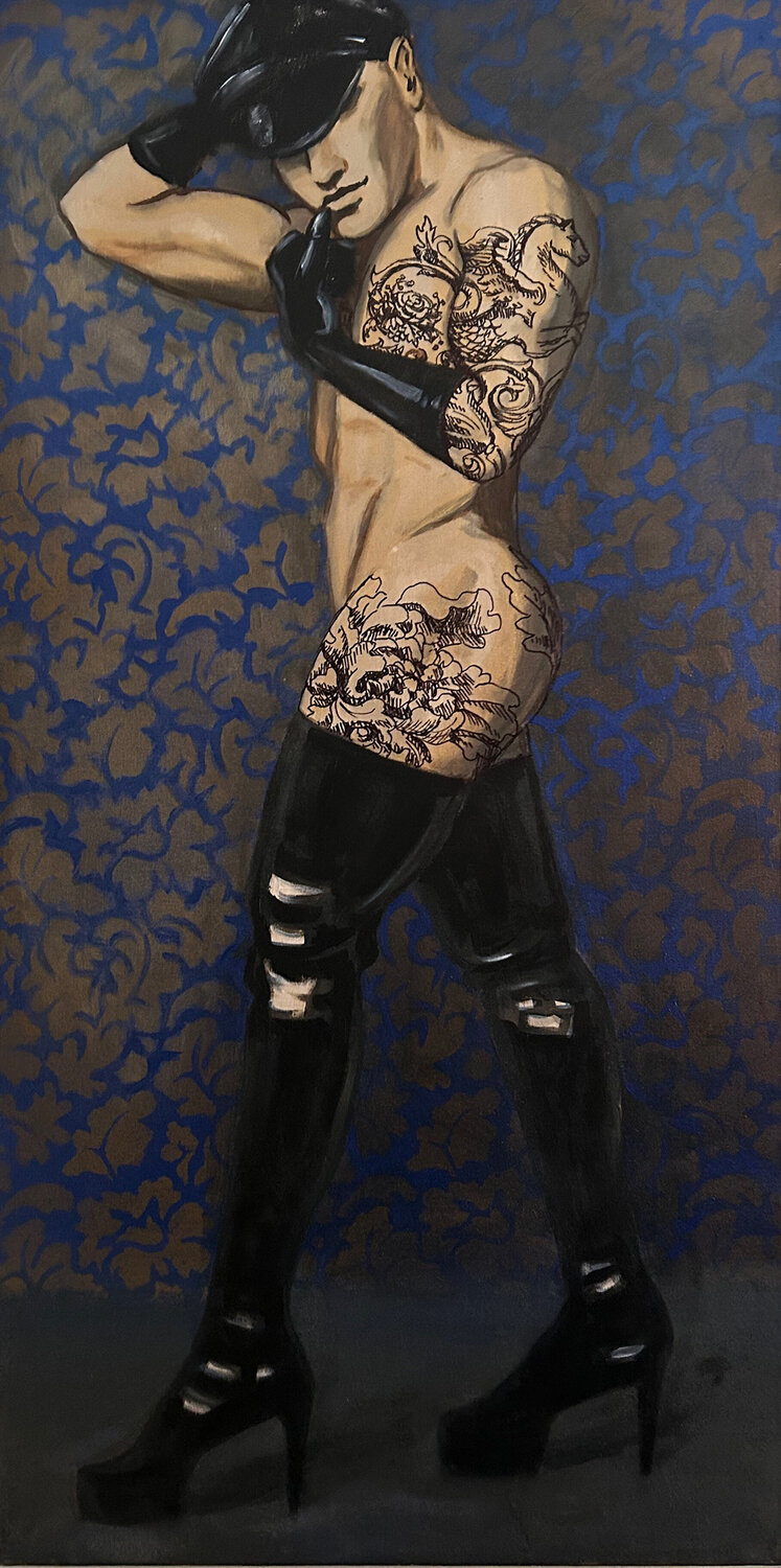 Les Fleurs du Mal Cricket Original painting for sale