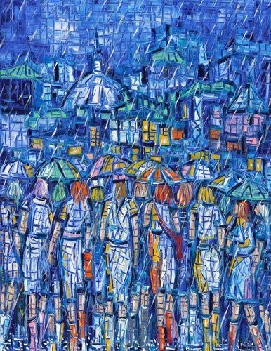 BLUE RAIN by Joachim McMillan, Painting for Sale on Select