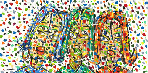 Many Faces by Joachim McMillan, Painting for Sale on Select