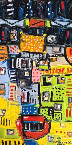 Too Many Faces by Joachim McMillan, Painting for Sale on Select