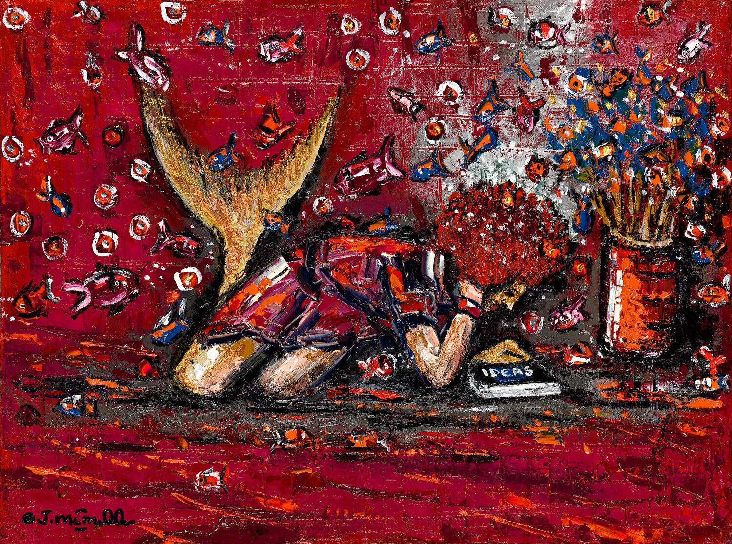 Thinking Over It Joachim McMillan Original painting for sale