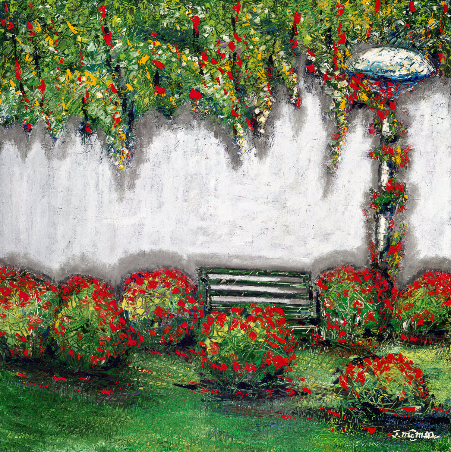 Flower Garden Joachim McMillan Original painting for sale