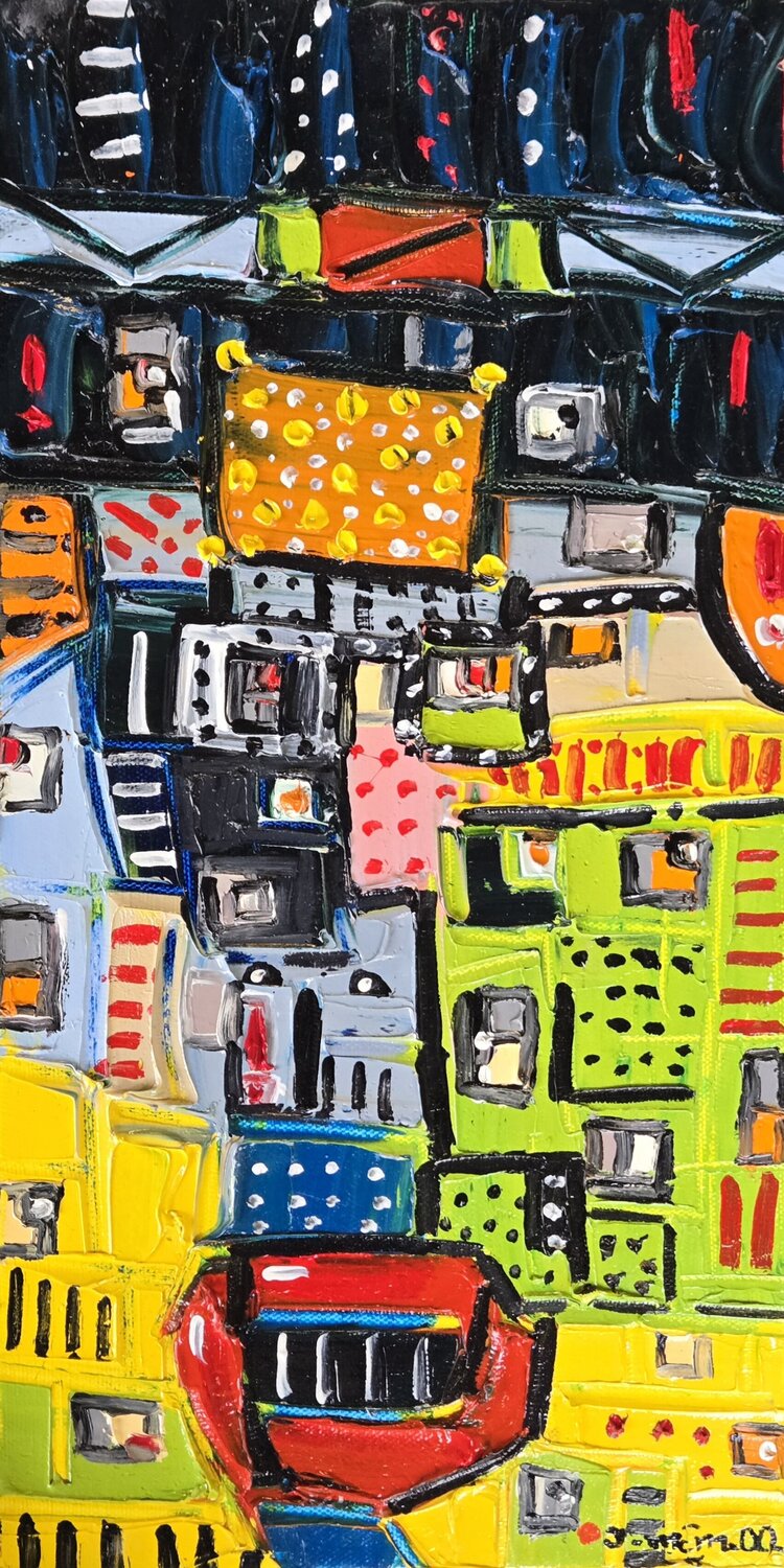 Too Many Faces Joachim McMillan Original painting for sale