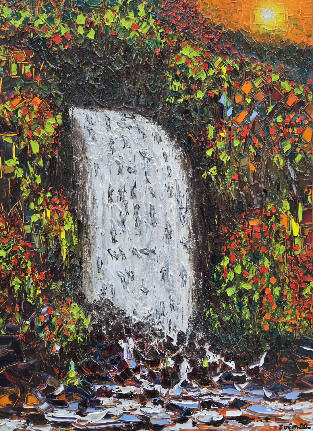 Thunder Falls Joachim McMillan Original painting for sale
