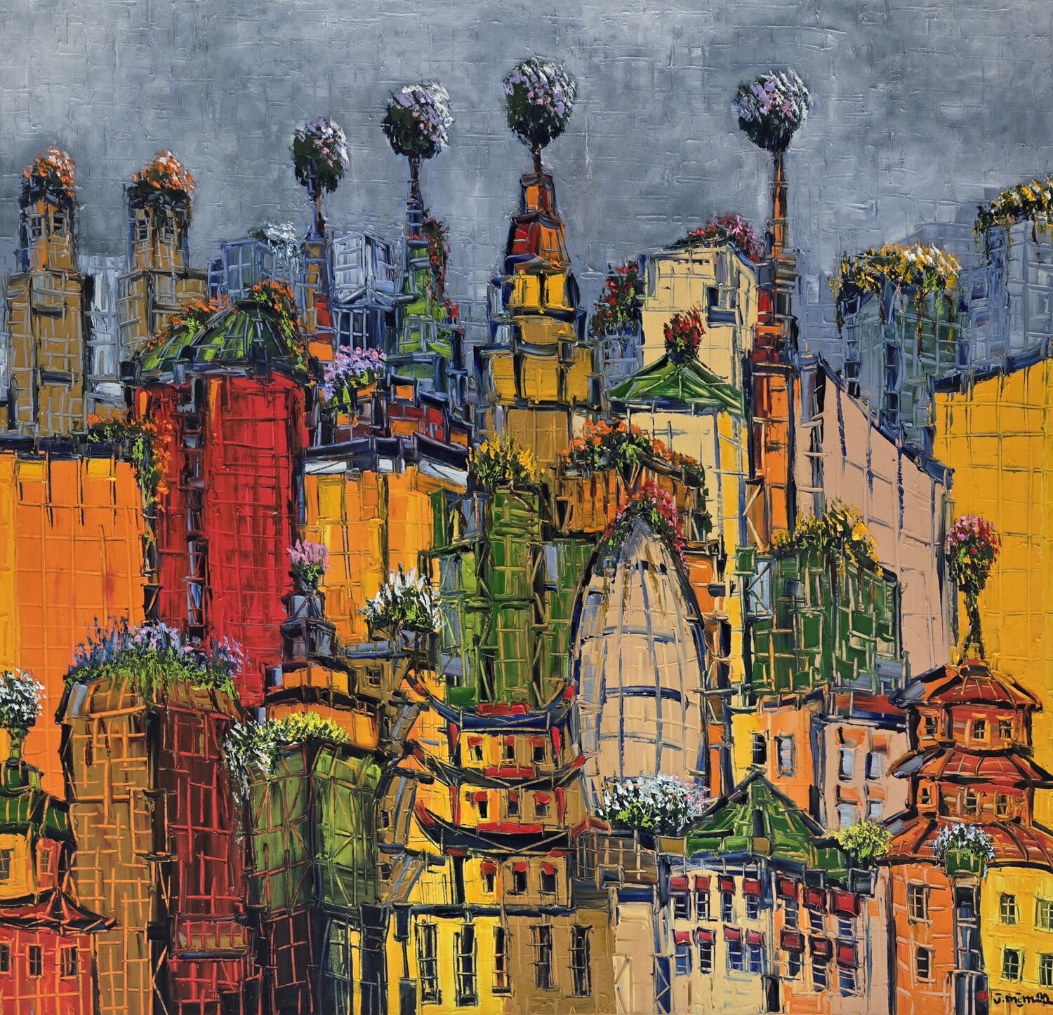 The City That Flowers Joachim McMillan Original painting for sale